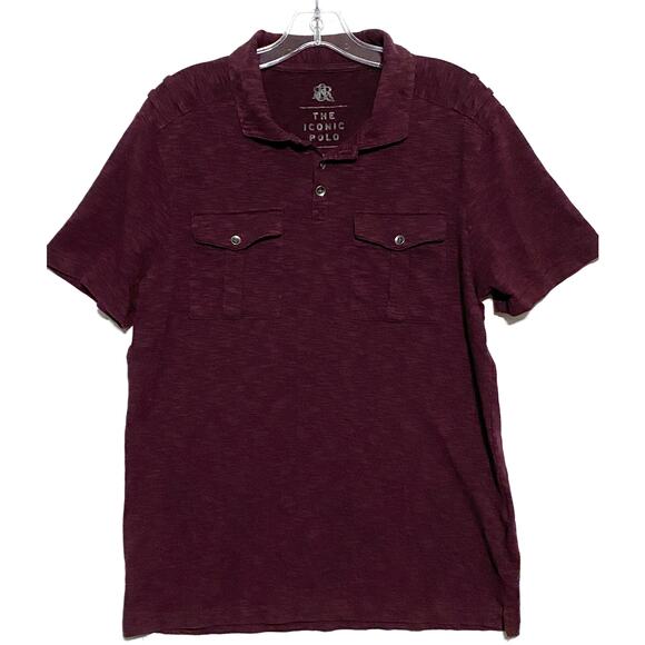 Rock Republic The Iconic Polo Shirt Mens M Front Pockets Utility Preppy Classic - Picture 1 of 7
